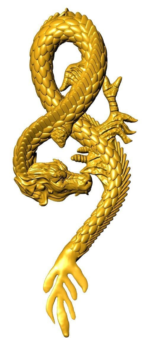 Dragon pendant 3D print model_5