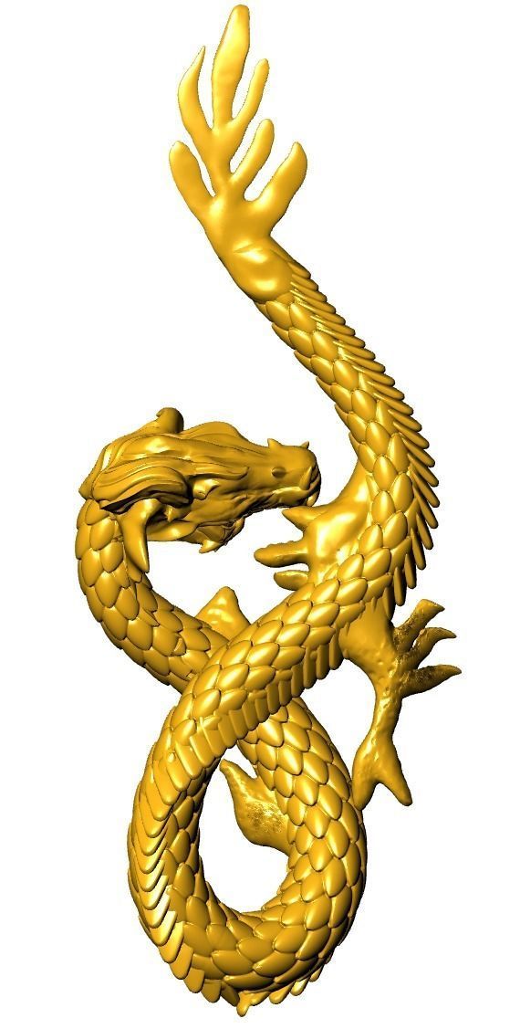 Dragon pendant 3D print model_4