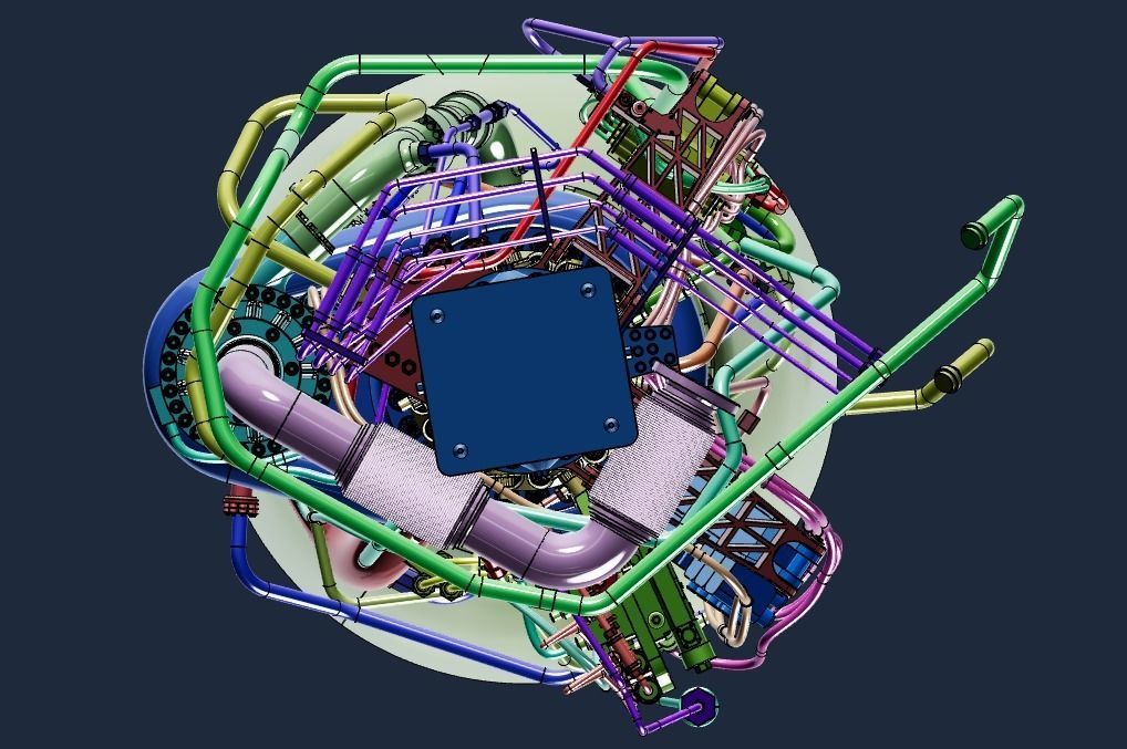 SpaceX Raptor 1 engine 3D print model_5