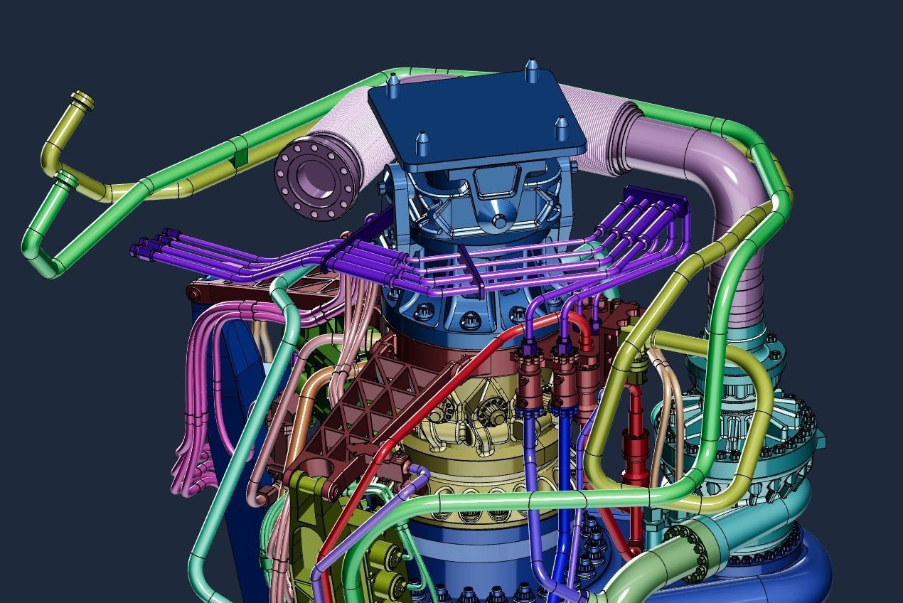 SpaceX Raptor 1 engine 3D print model_1