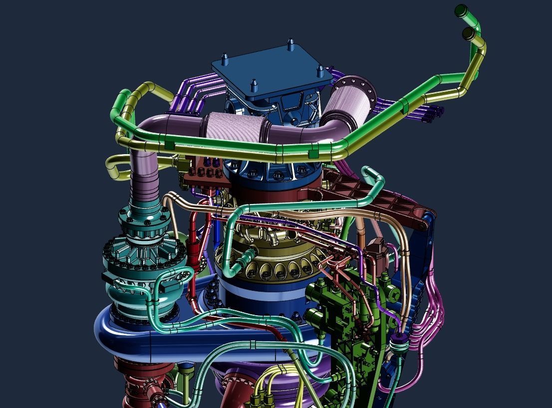 SpaceX Raptor 1 engine 3D print model_2