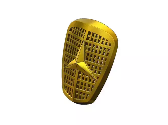 German Mercedes grill star automotive logo relief 