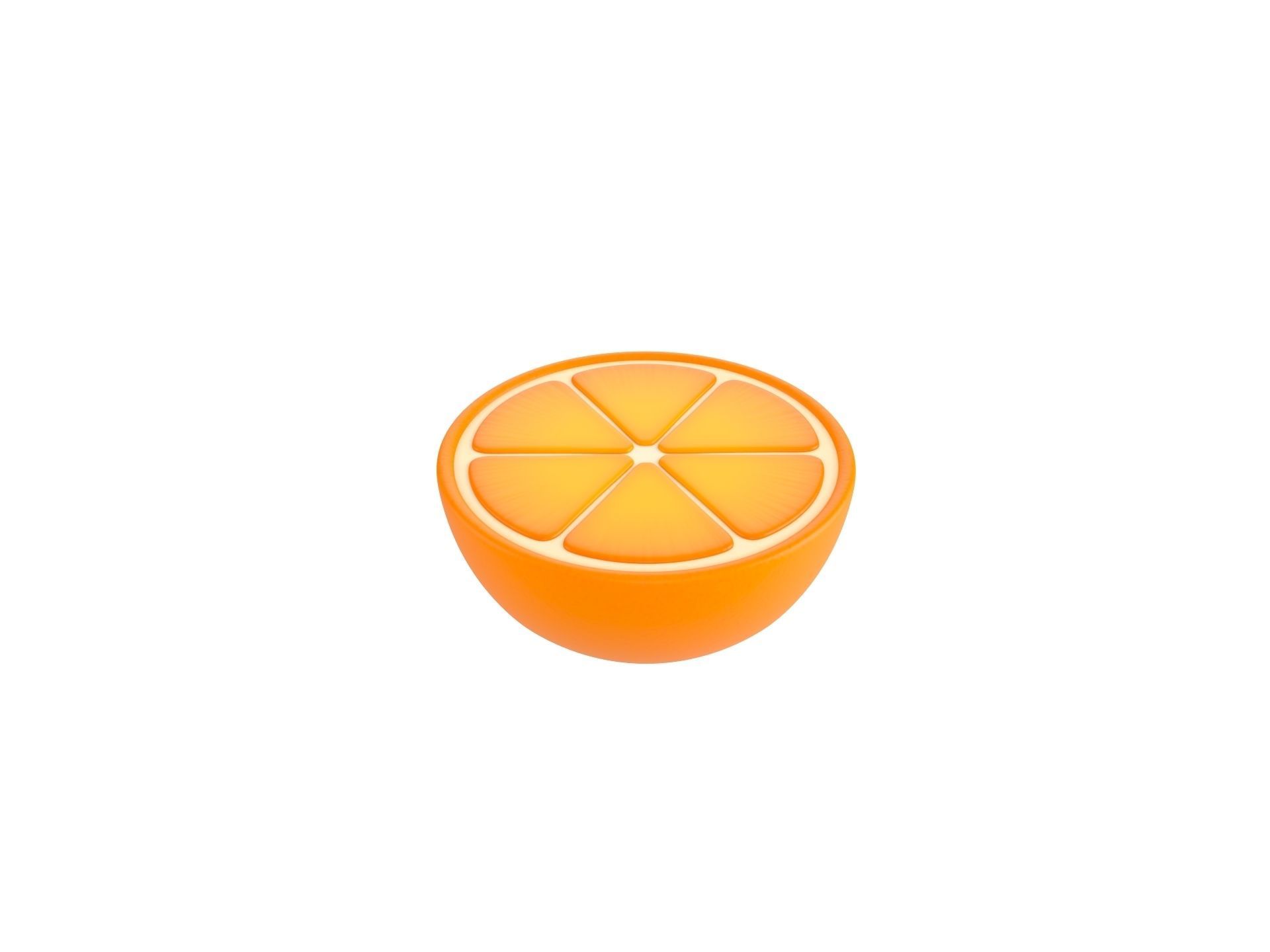 Half Orange 3D model_7