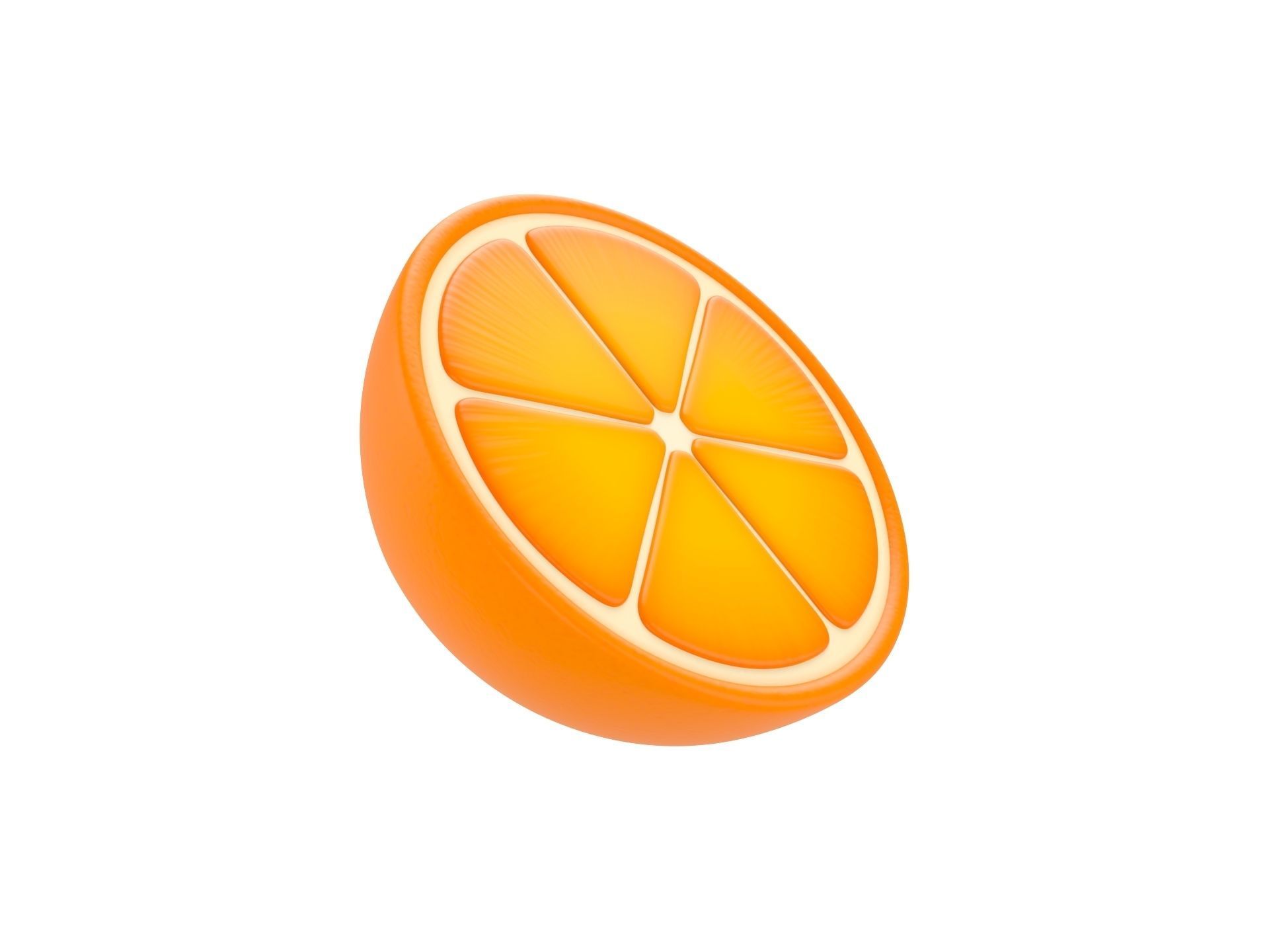 Half Orange 3D model_9