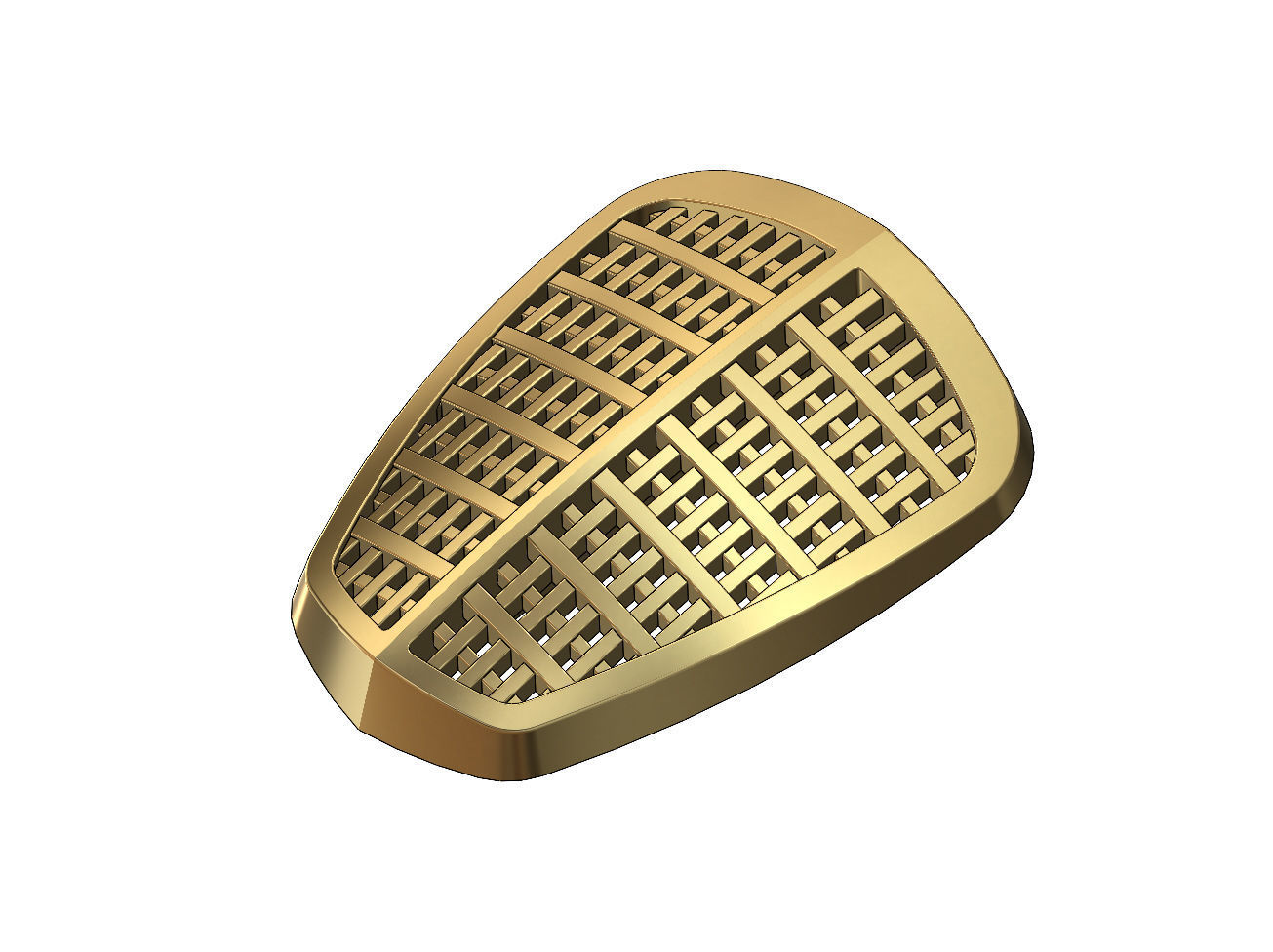 Car grill vintage relief and decor element 3D print model_2