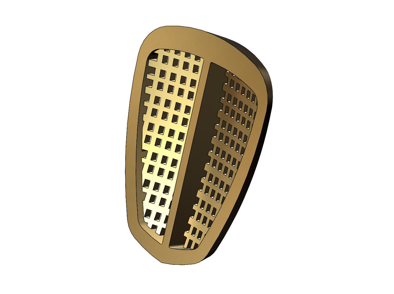 Car grill vintage relief and decor element 3D print model_4