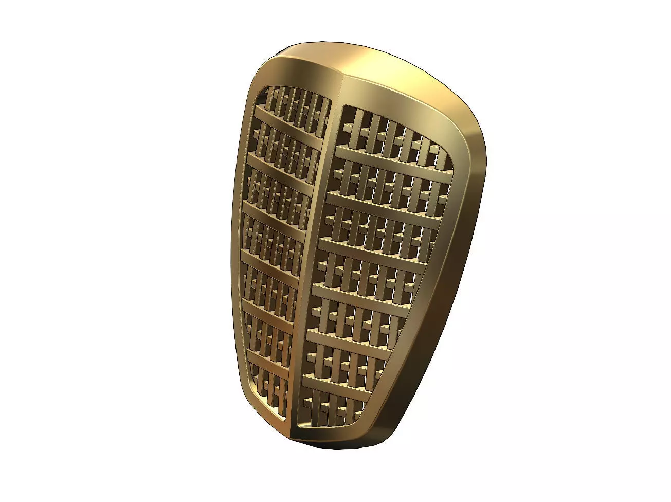 Car grill vintage relief and decor element 3D print model_0