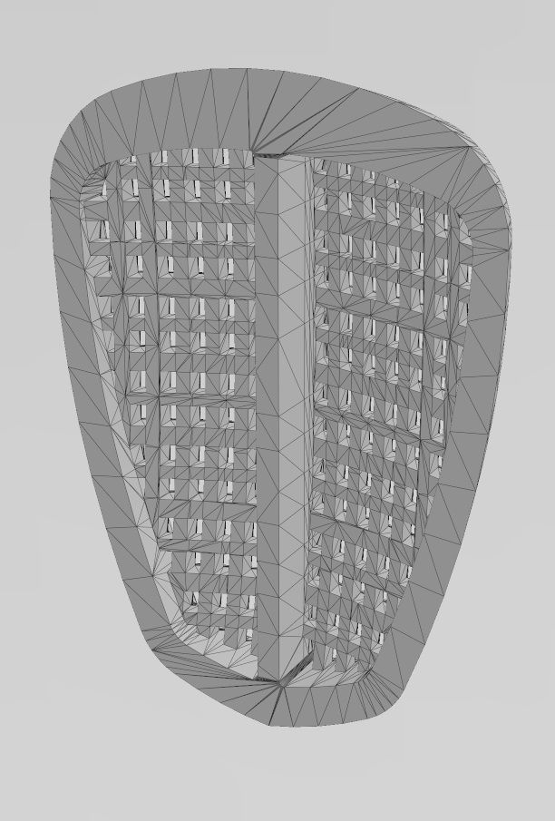 Car grill vintage relief and decor element 3D print model_13