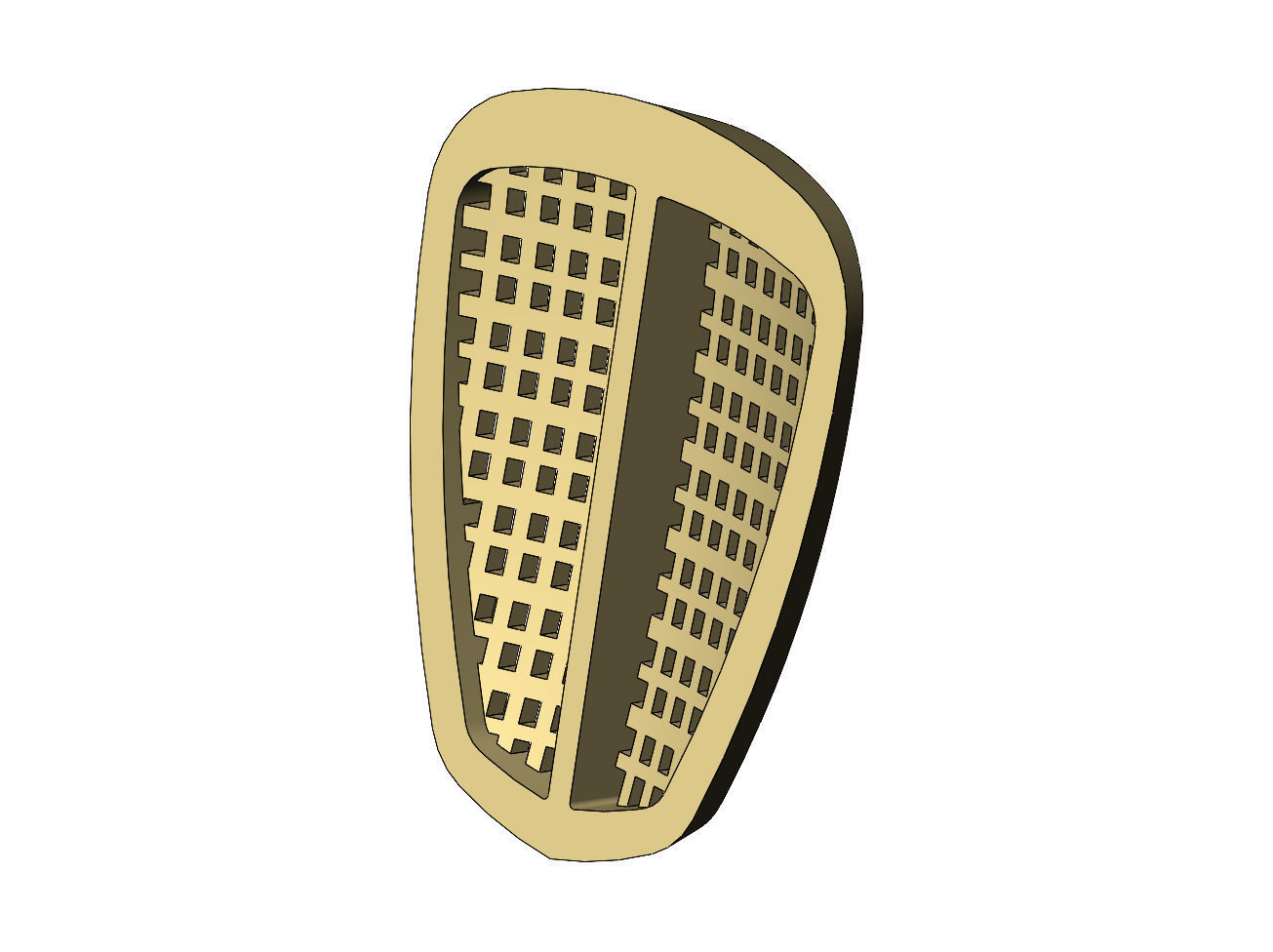 Car grill vintage relief and decor element 3D print model_8