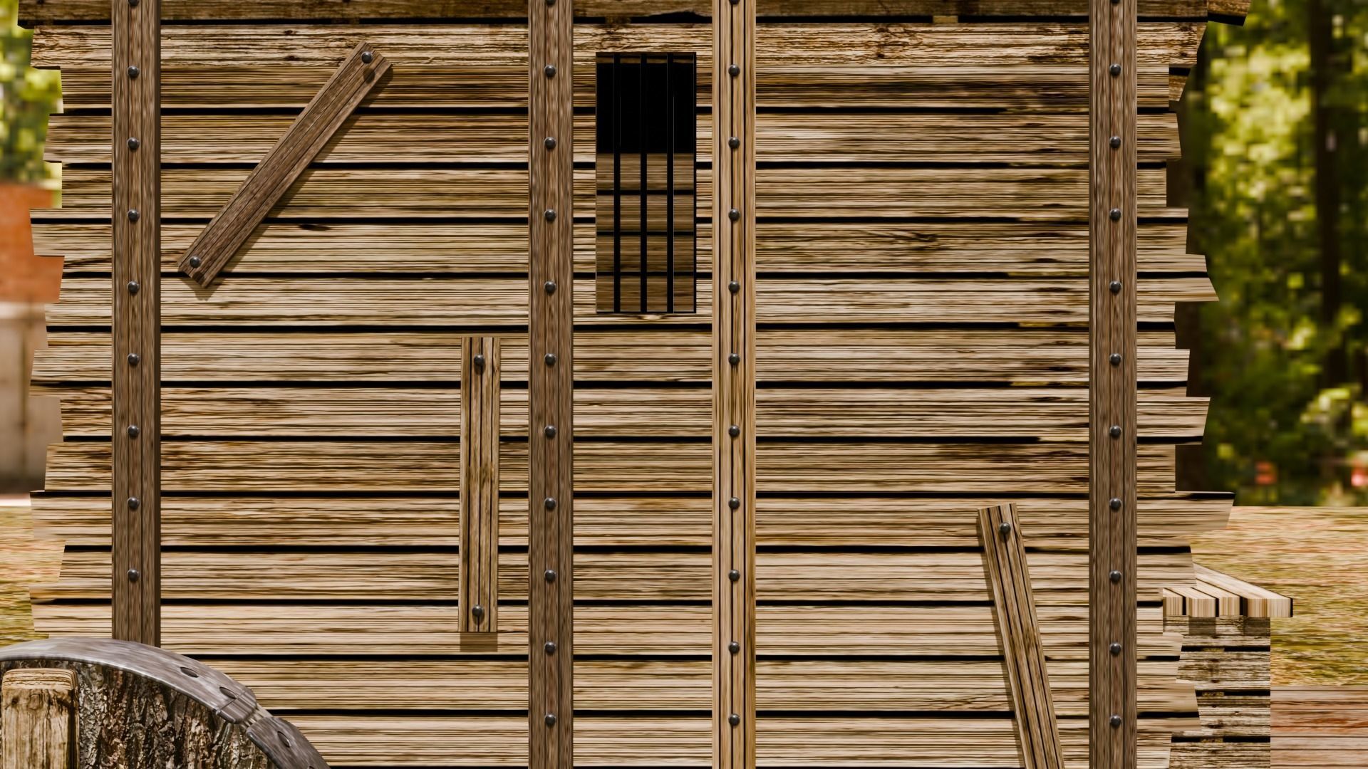 MEDIEVAL PRISON WAGON 3D model_4