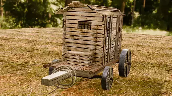 MEDIEVAL PRISON WAGON