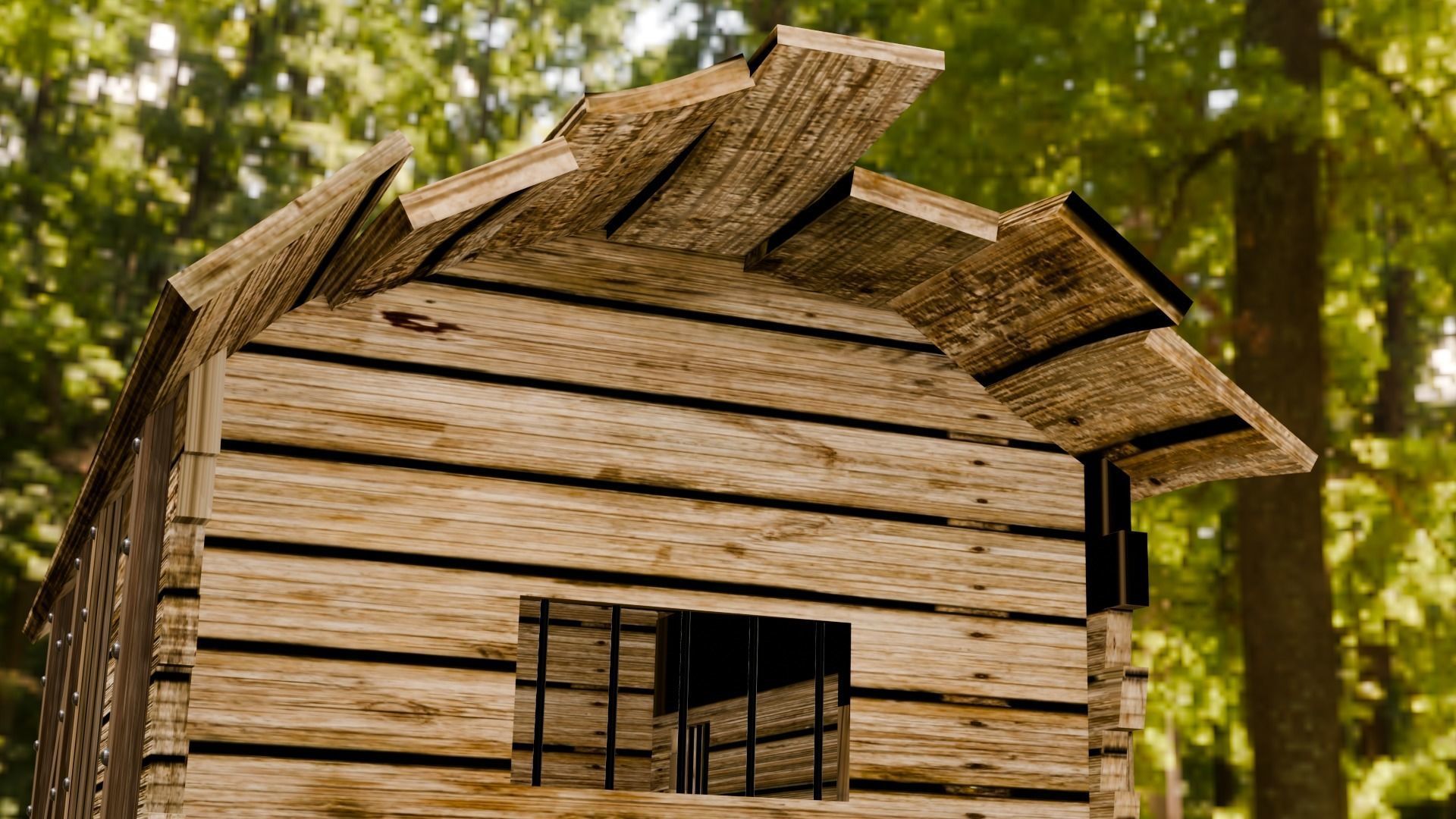 MEDIEVAL PRISON WAGON 3D model_6