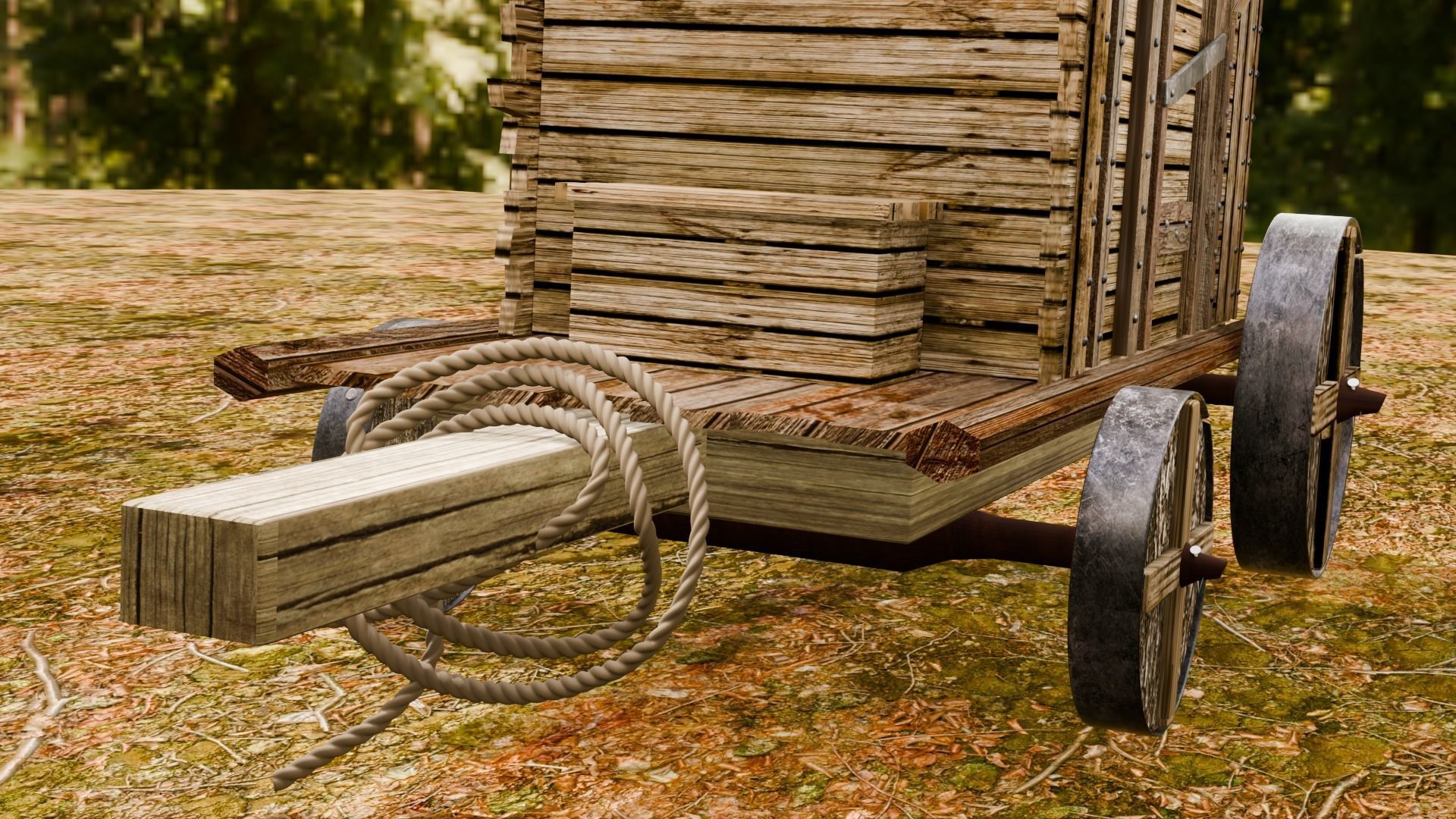 MEDIEVAL PRISON WAGON 3D model_1