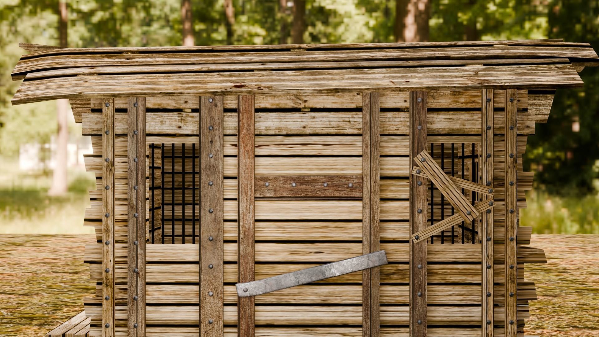 MEDIEVAL PRISON WAGON 3D model_10