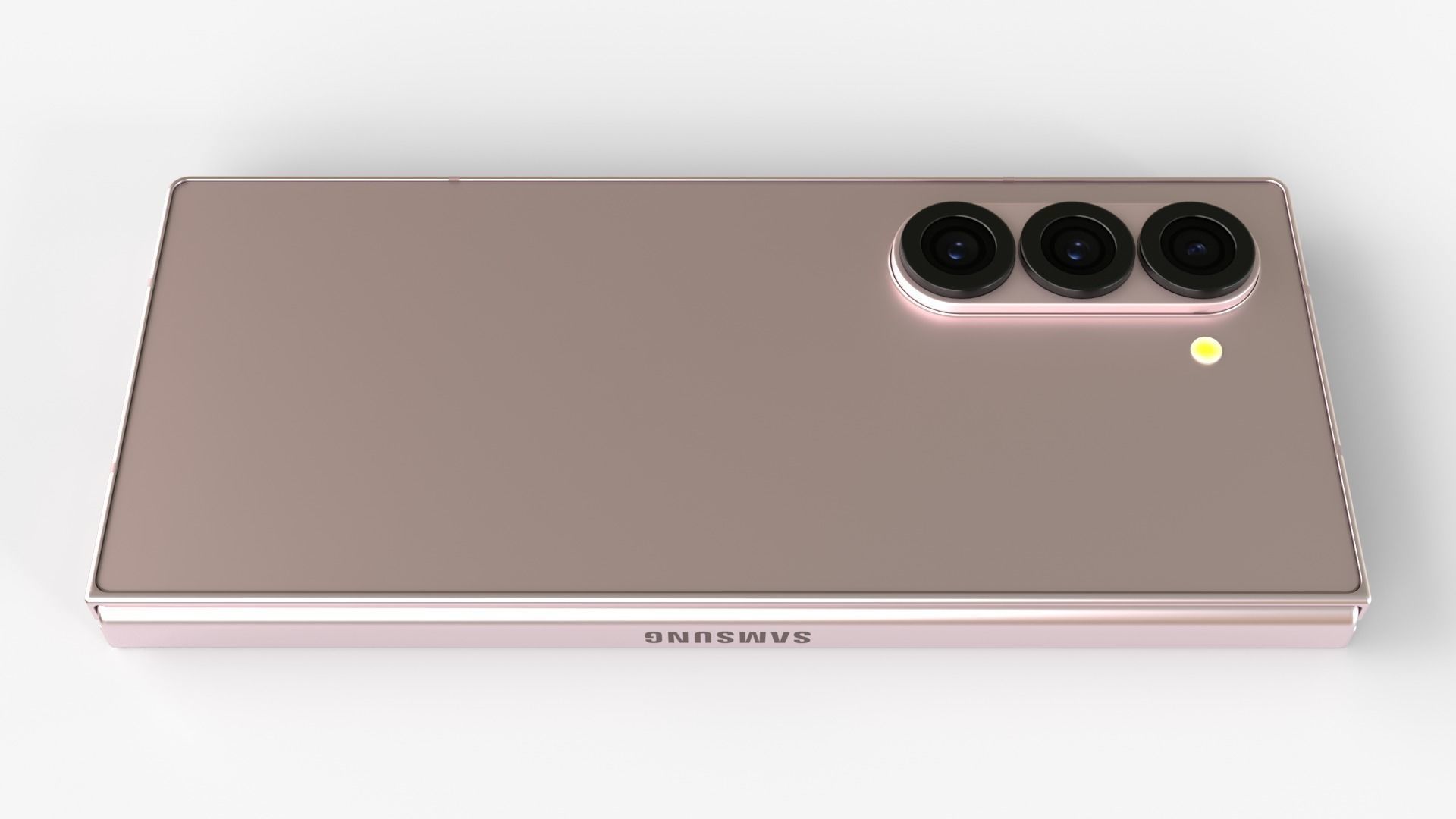 Samsung Galaxy Z Fold 6 Pink with pencil 3D model_7