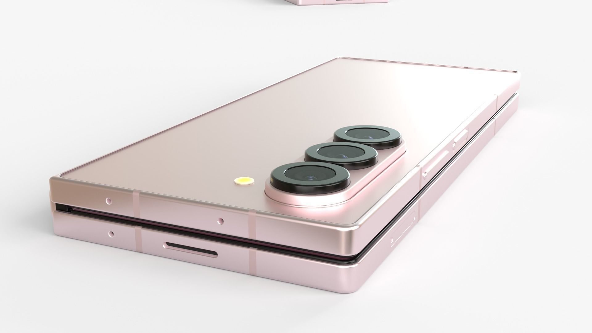 Samsung Galaxy Z Fold 6 Pink with pencil 3D model_8