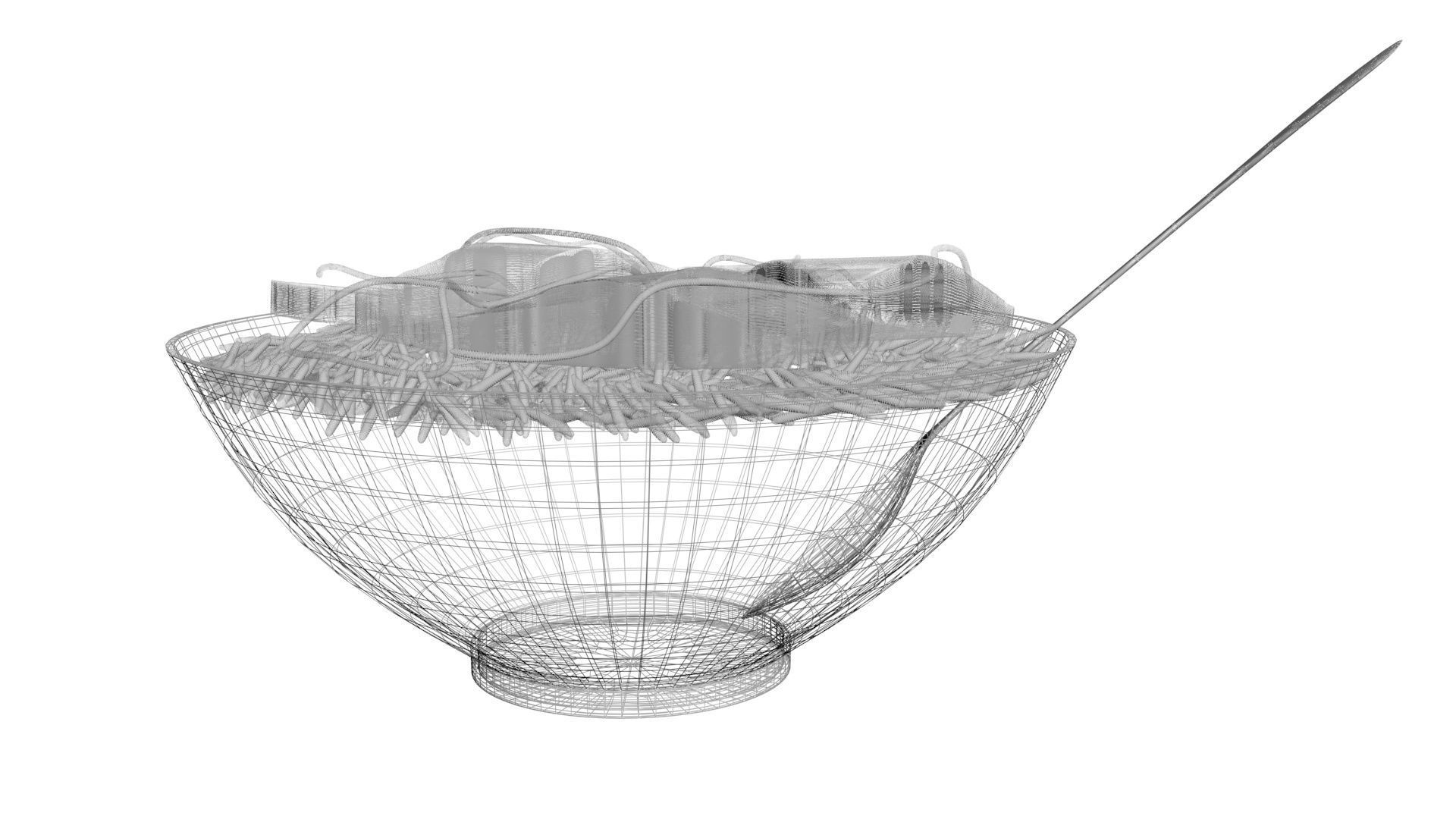 Rice With Salmon Fishes 3D model_21