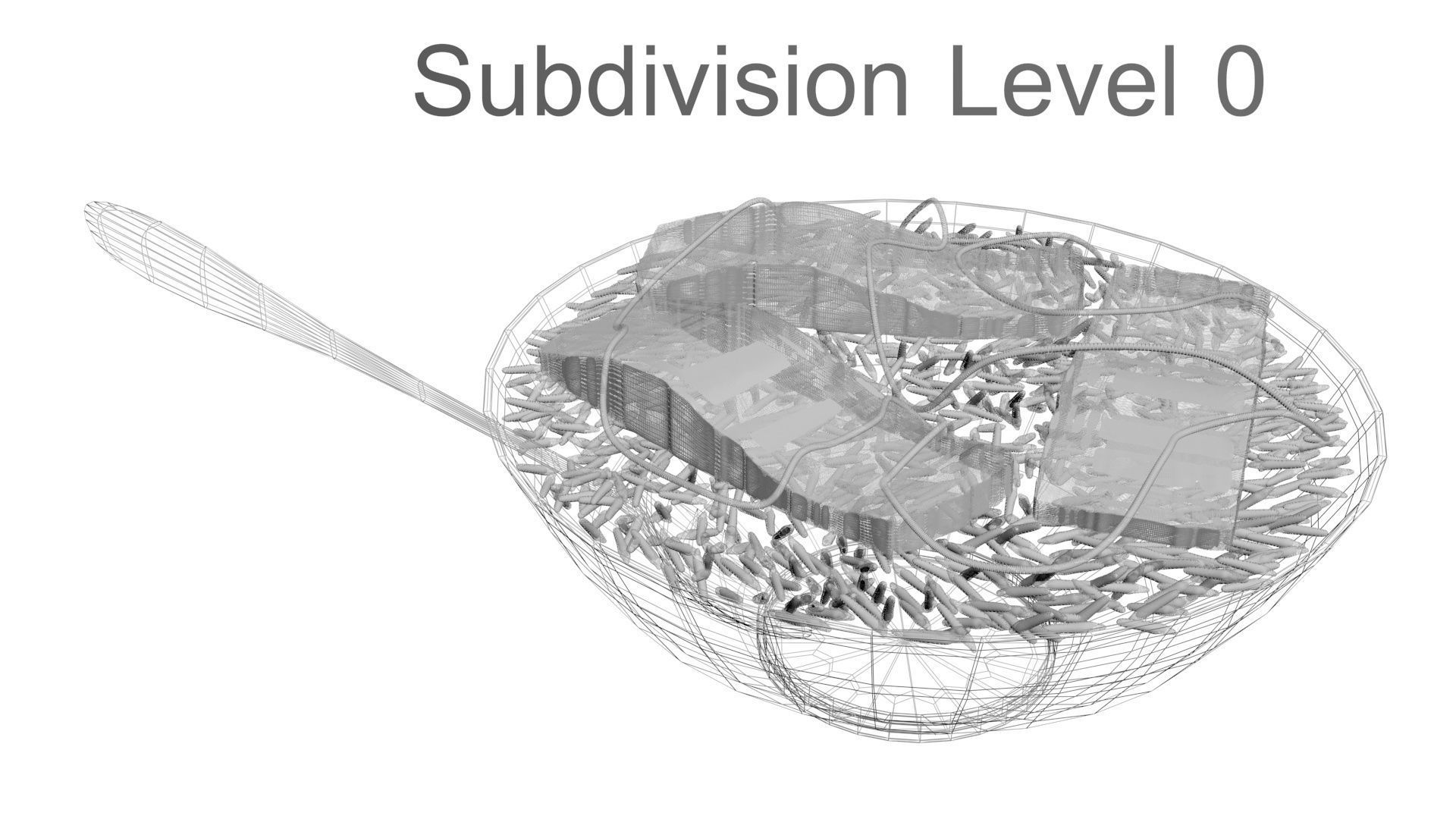 Rice With Salmon Fishes 3D model_27