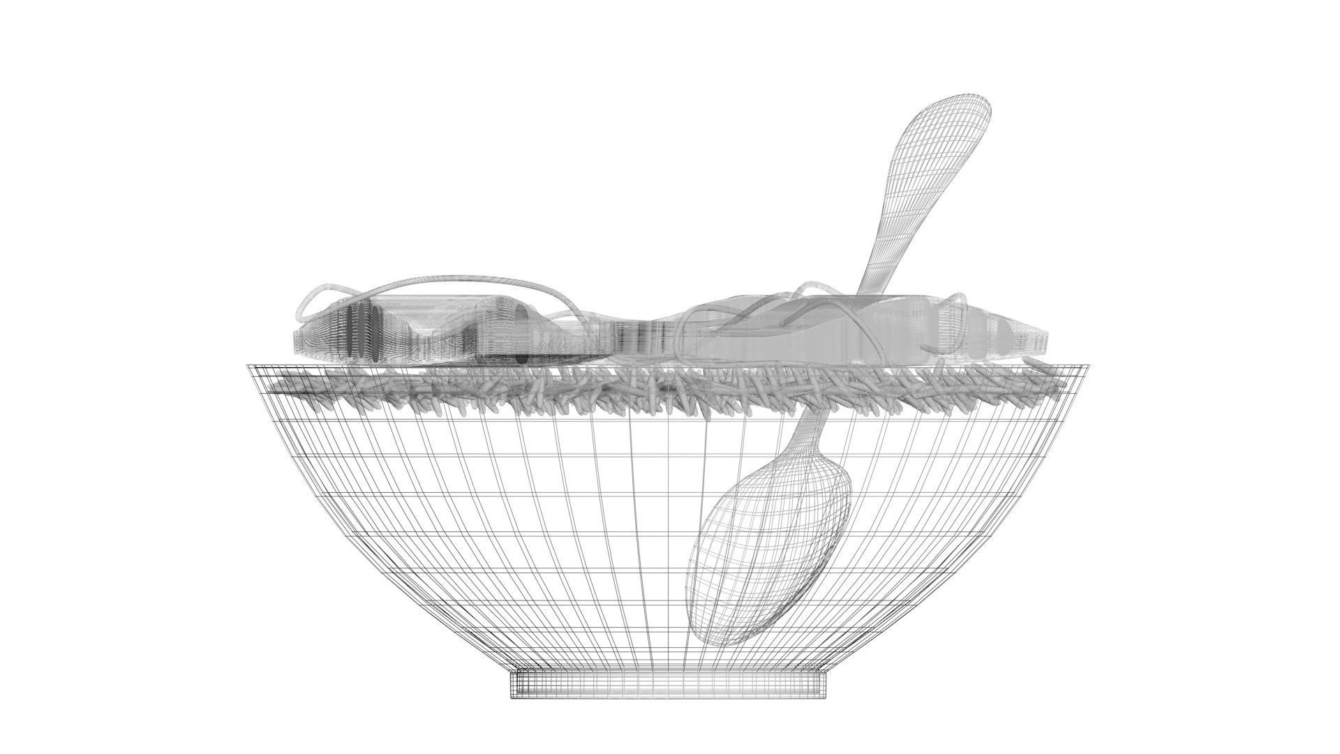 Rice With Salmon Fishes 3D model_24