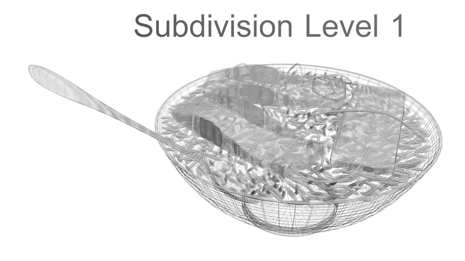 Rice With Salmon Fishes 3D model_26