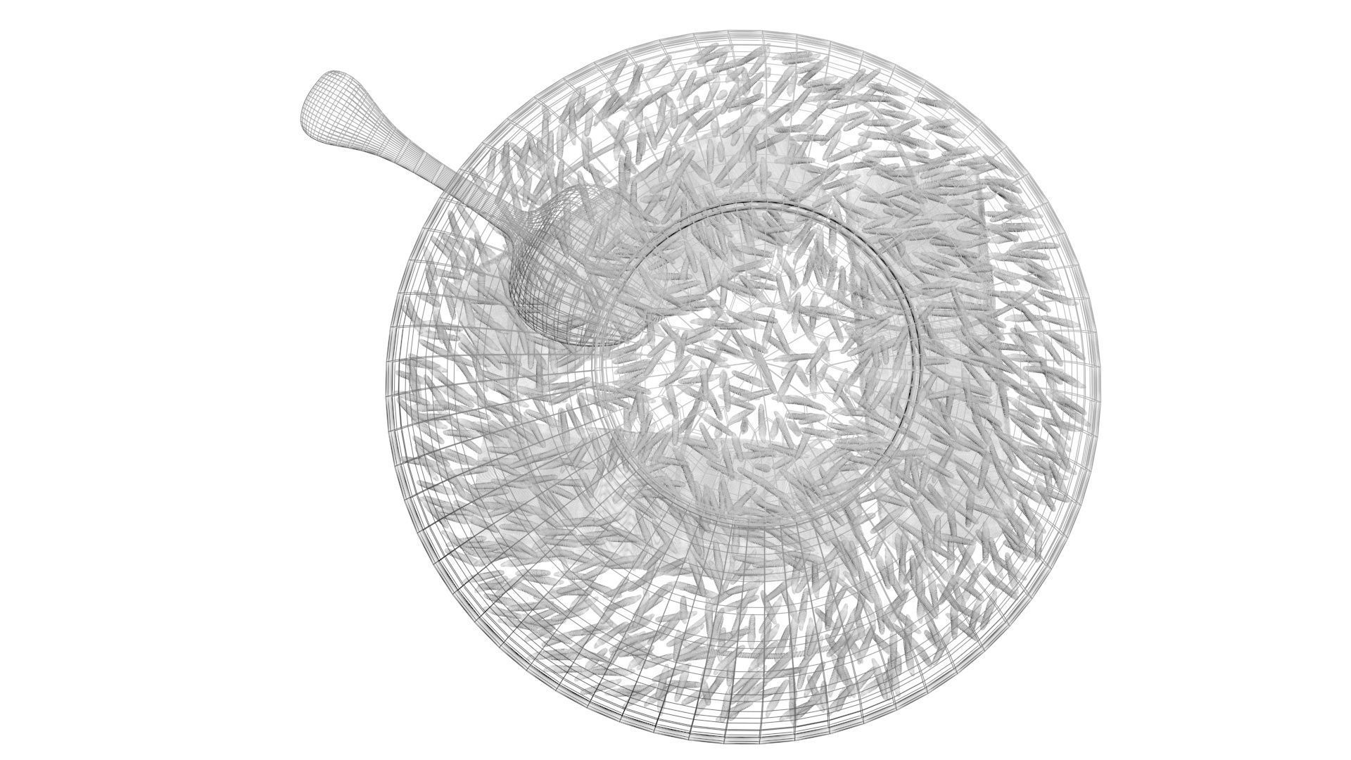 Rice With Salmon Fishes 3D model_25