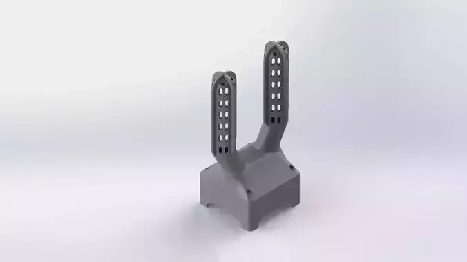 Boxing glove dryer uses one 120mm fan and support free 3D print model