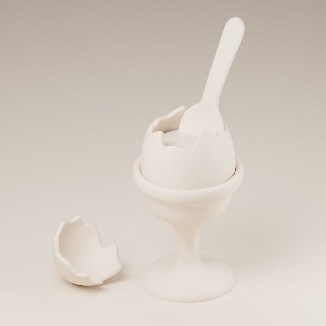 Egg a la coque 3D model_1