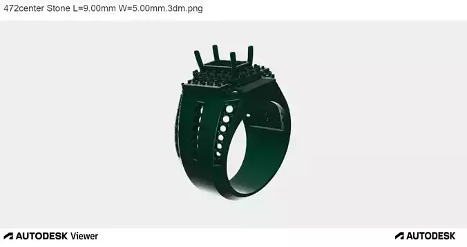 Men Ring with an Emerald Cut Center Stone