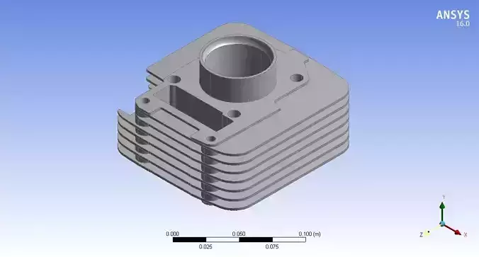 Mechanical fins heat reducer 3d cad model 