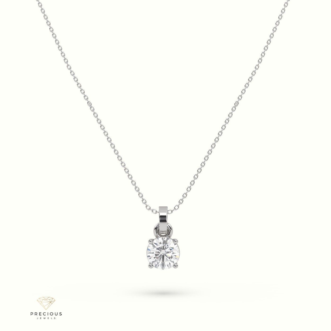 Solitaire Pendant 4 Prongs 0-60 Ct incl professional renderings 3D print model_1