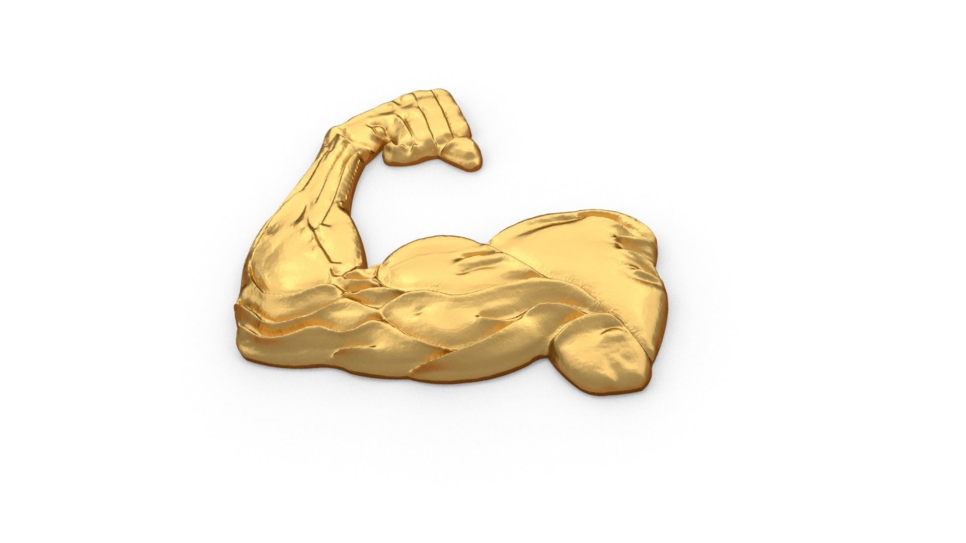 muscle arm  pendant  3D print model_3