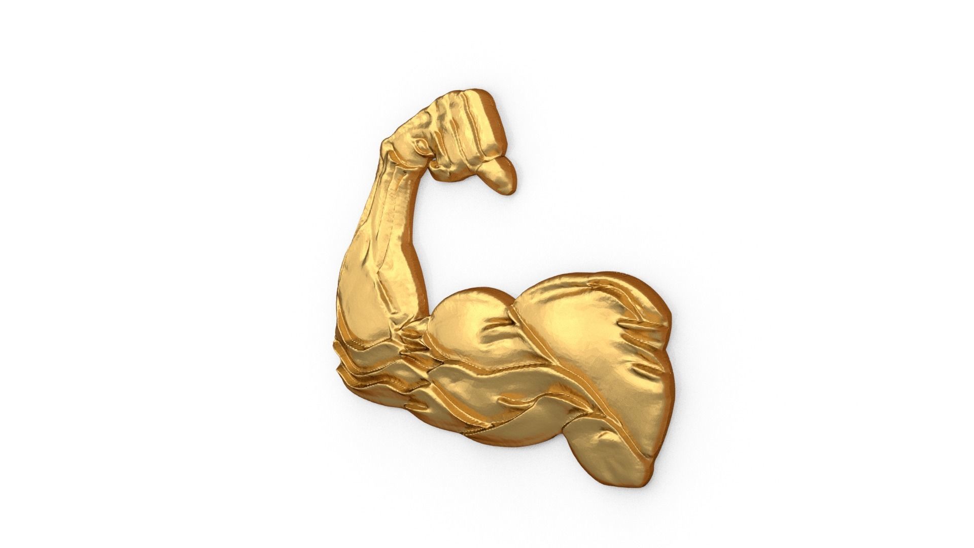 muscle arm  pendant  3D print model_2