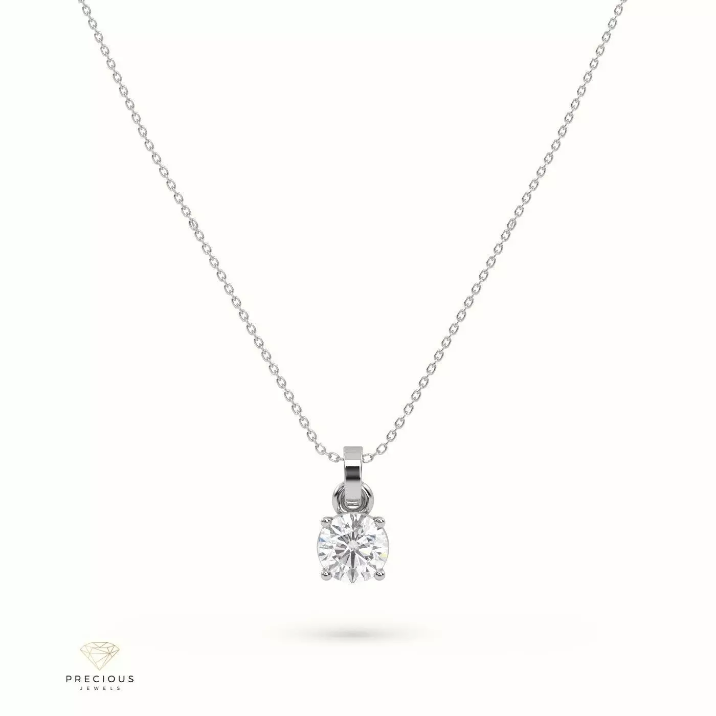 Solitaire Pendant 4 Prongs 1 Ct incl professional renderings 3D print model_0