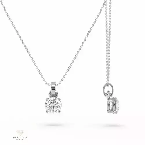 Solitaire Pendant 4 Prongs 1-25 Ct incl professional renderings 3D print model