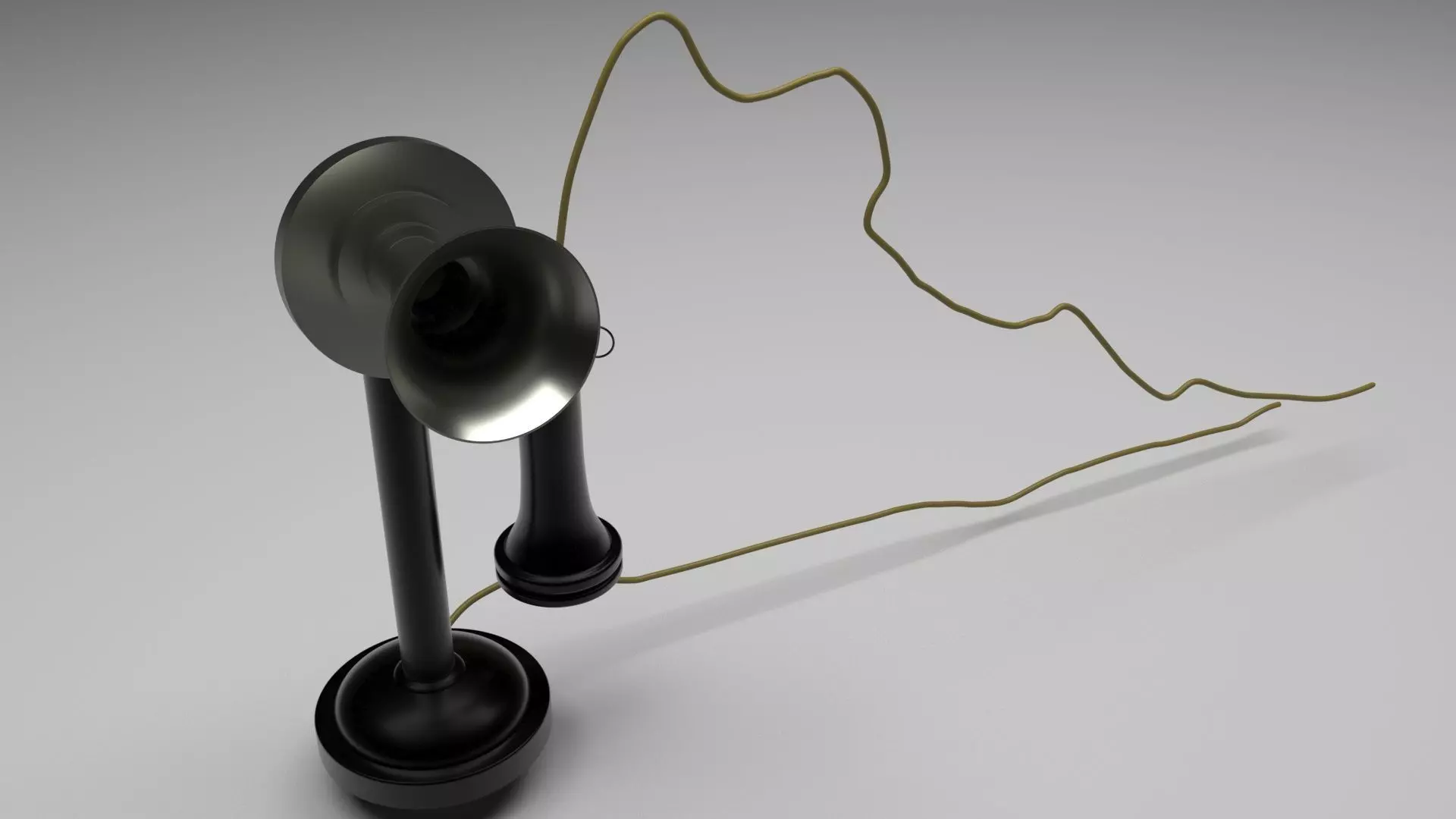 Alexander Graham Bell First Phone 3D model_0
