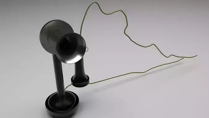 Alexander Graham Bell First Phone 3D model