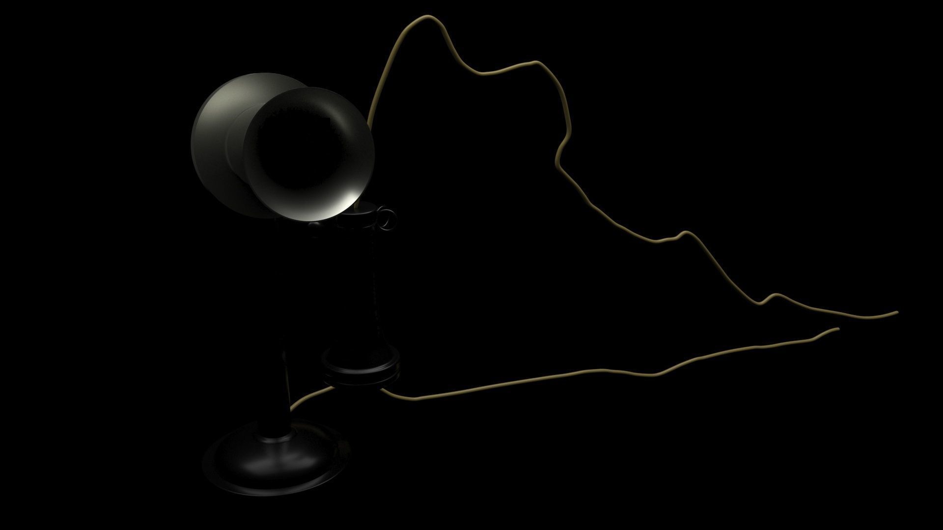 Alexander Graham Bell First Phone 3D model_9