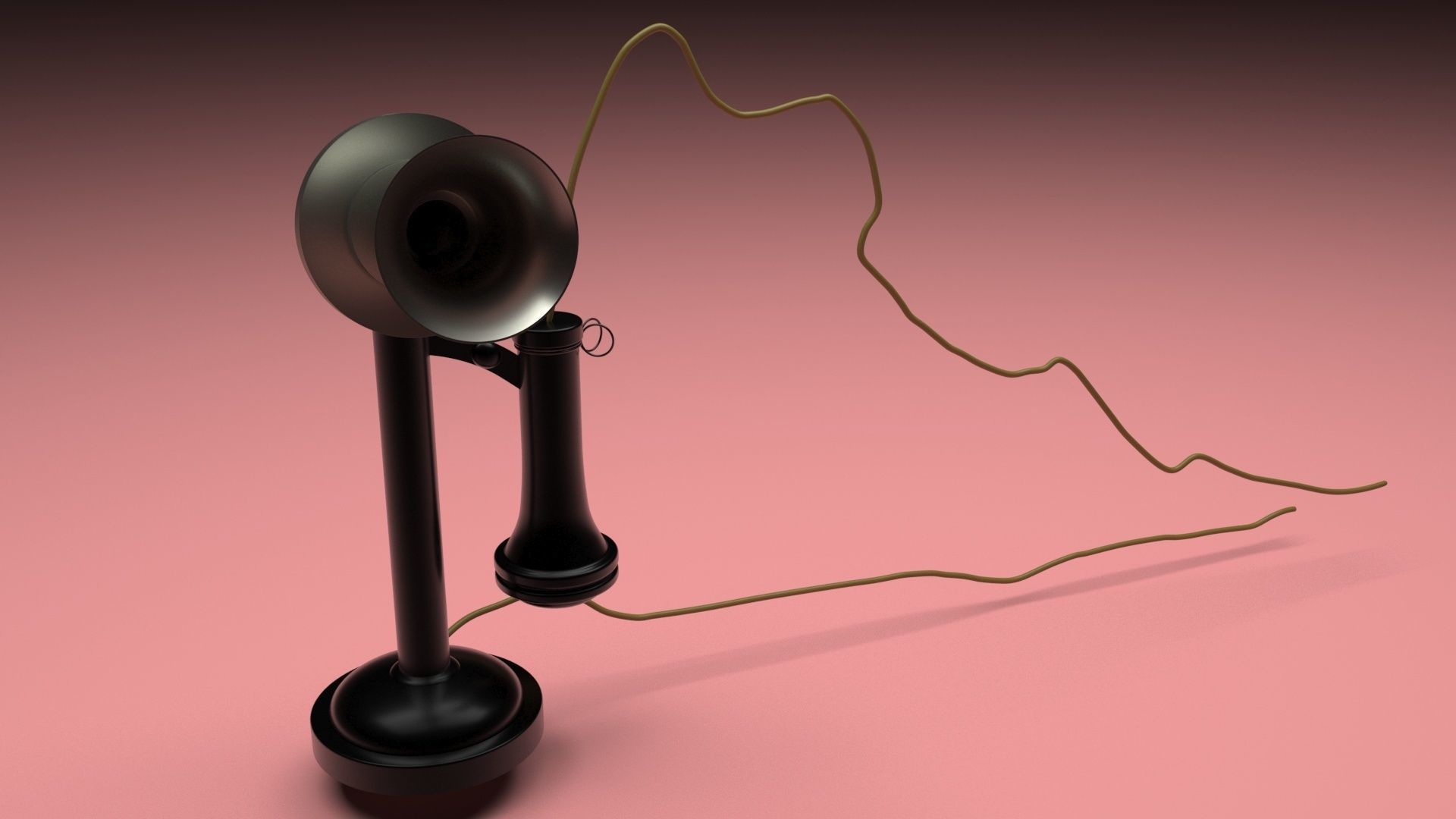 Alexander Graham Bell First Phone 3D model_8