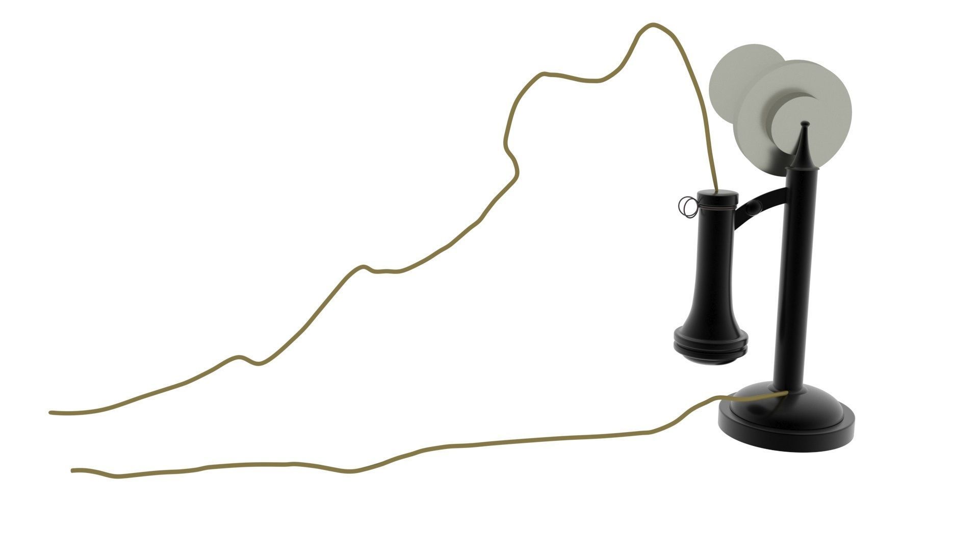 Alexander Graham Bell First Phone 3D model_12