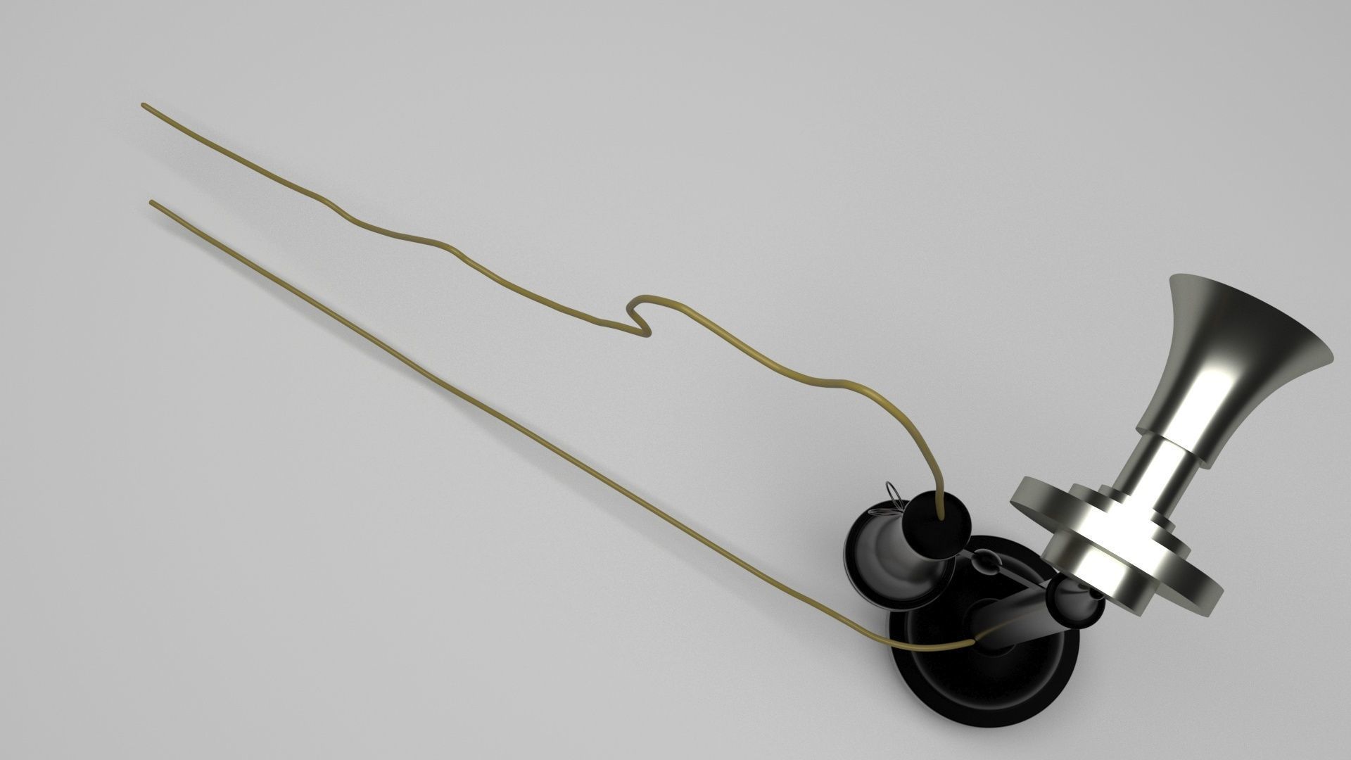 Alexander Graham Bell First Phone 3D model_3