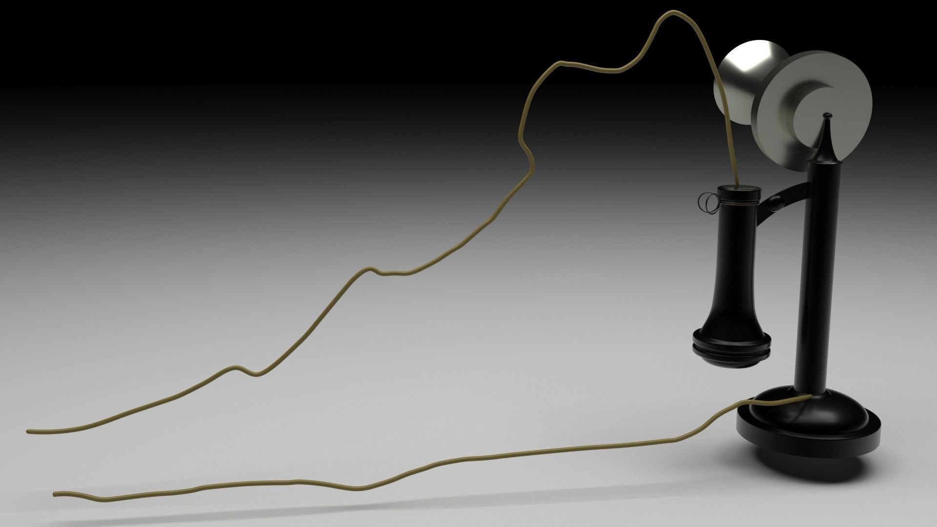 Alexander Graham Bell First Phone 3D model_2