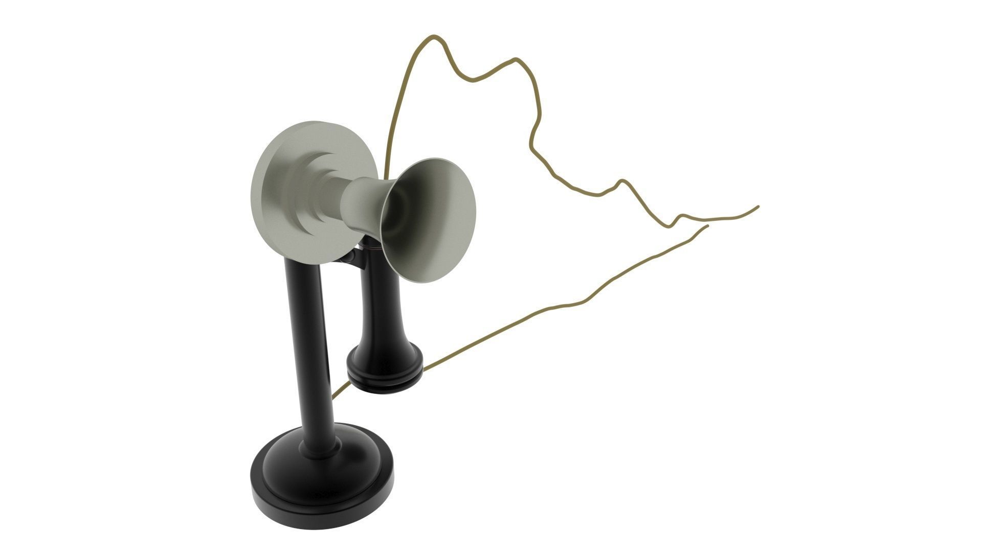 Alexander Graham Bell First Phone 3D model_10