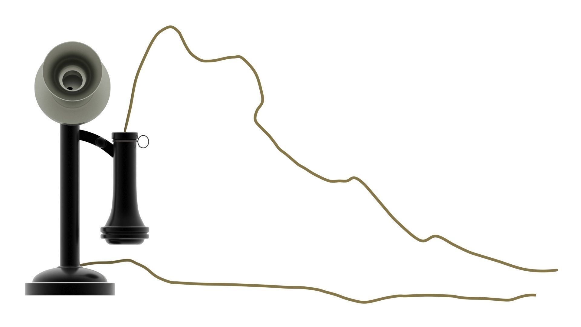 Alexander Graham Bell First Phone 3D model_18