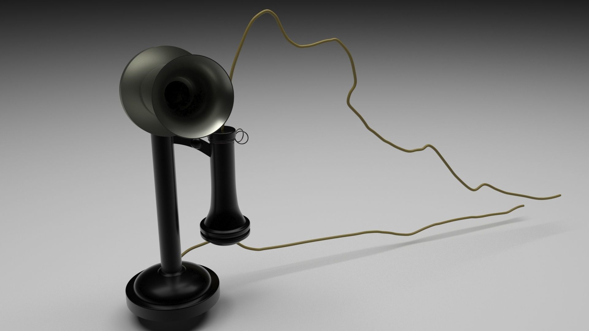 Alexander Graham Bell First Phone 3D model_7