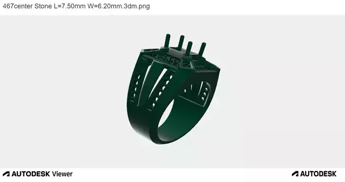 Men Ring with an Asscher Cut Center Stone