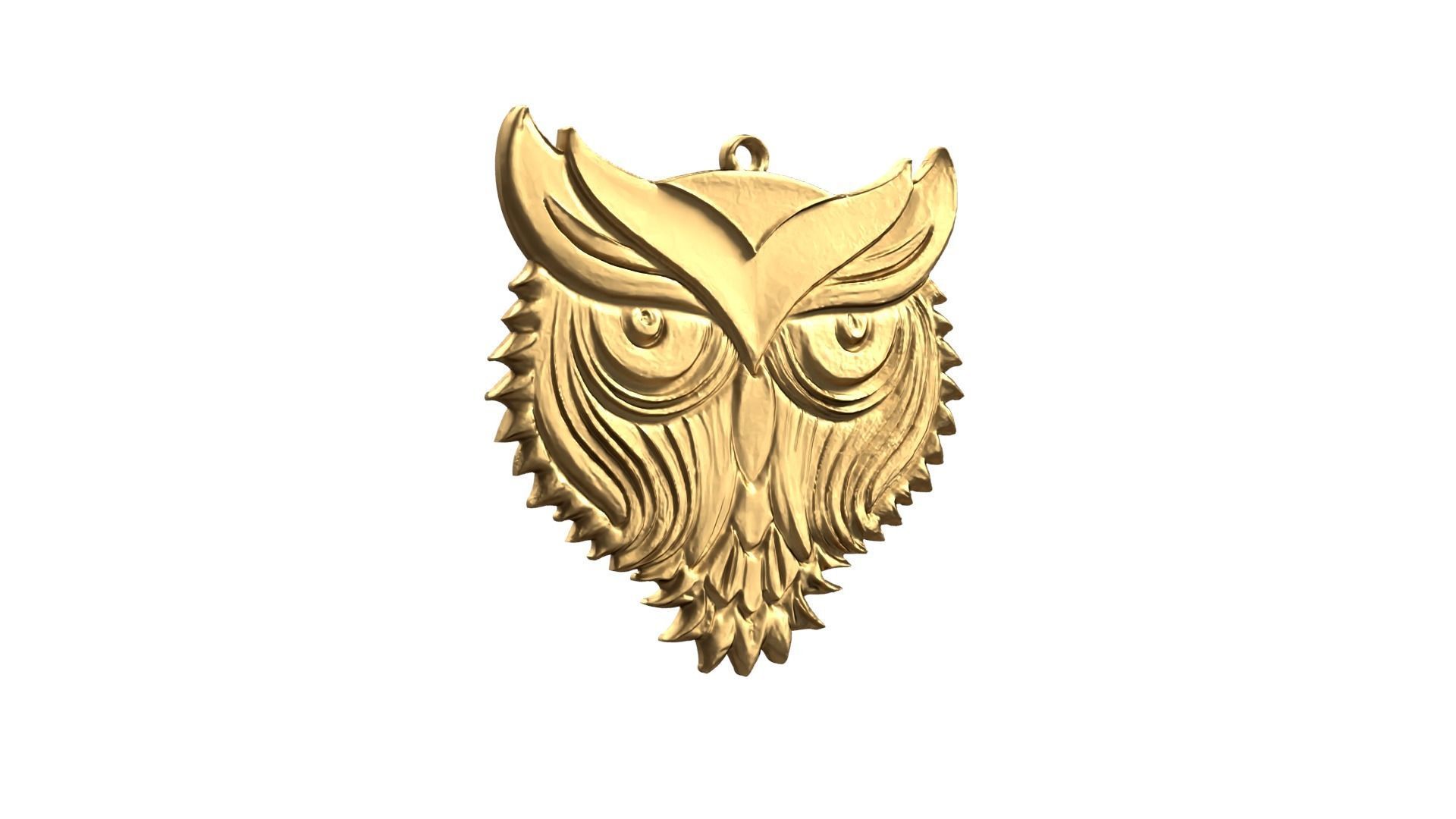 owl pendant-07 3D print model_1