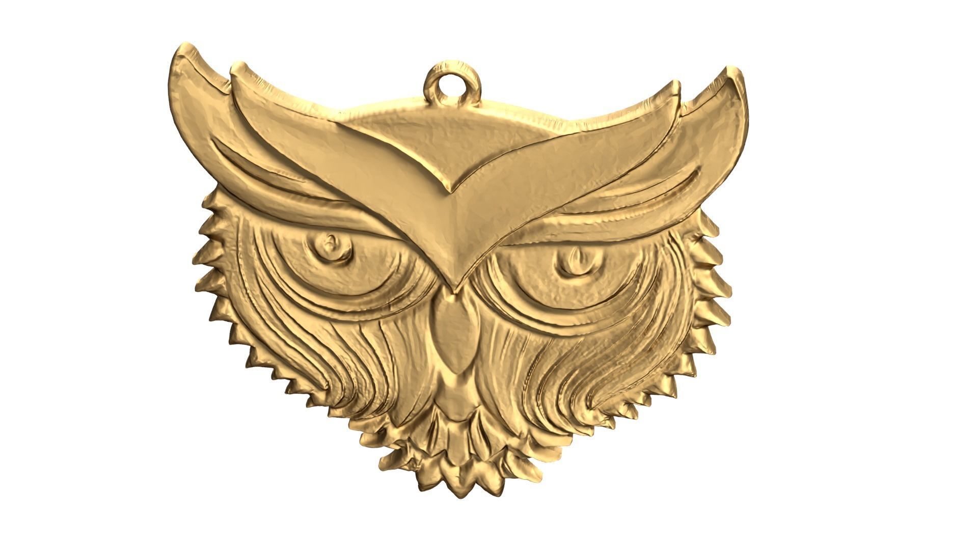 owl pendant-07 3D print model_4