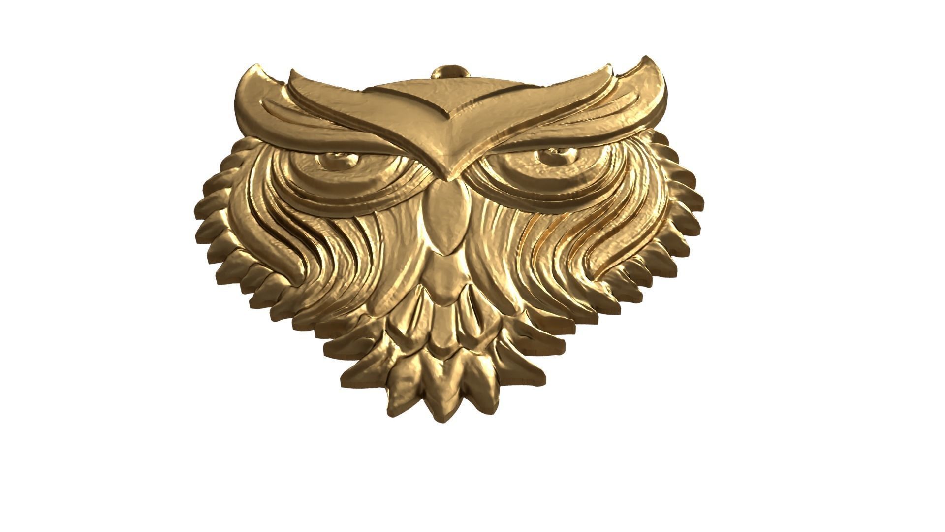 owl pendant-07 3D print model_3