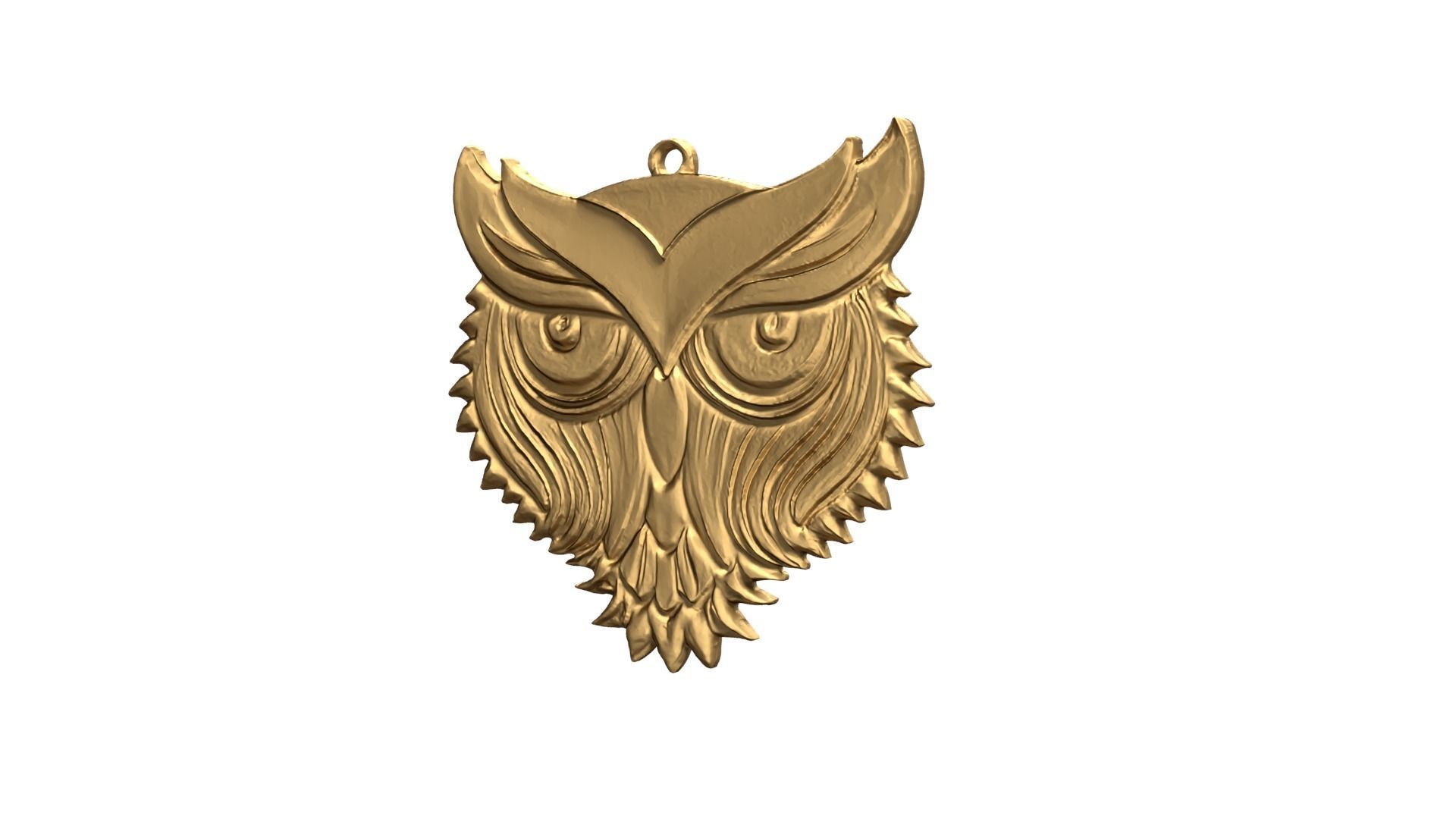 owl pendant-07 3D print model_2