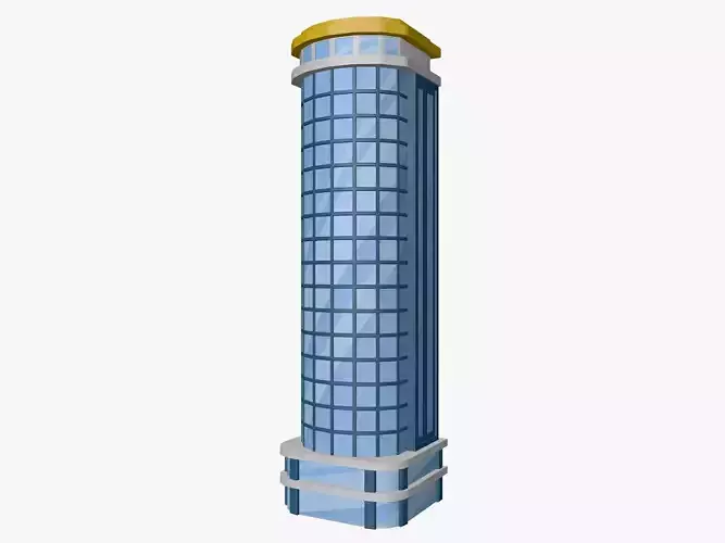 Cartoon skyscraper building 3